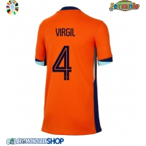 Maglie da calcio Olanda Virgil van Dijk #4 Prima Maglia Femminile Europei 2024 Manica Corta